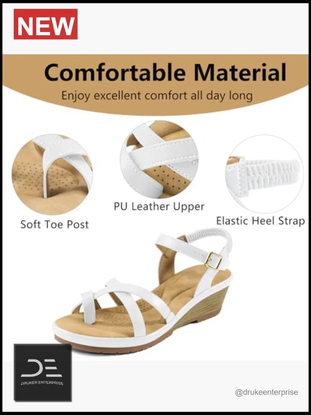 Comfortable Platform Wedge Sandals for Women - Casual Walking & Work Shoes